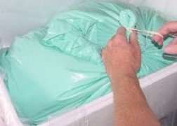 The remaining
        bags are sealed and closed.